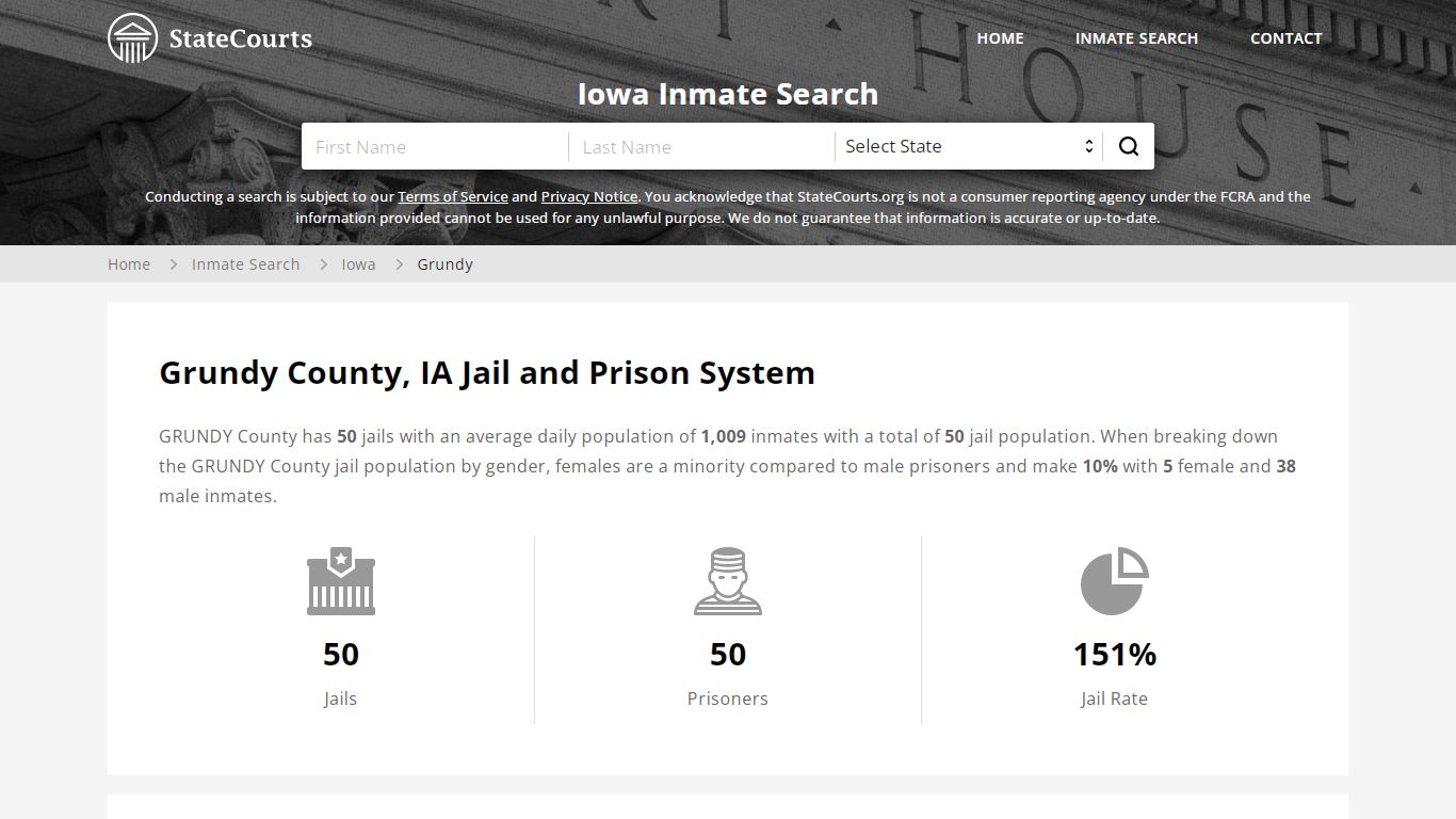 Grundy County, IA Inmate Search - StateCourts