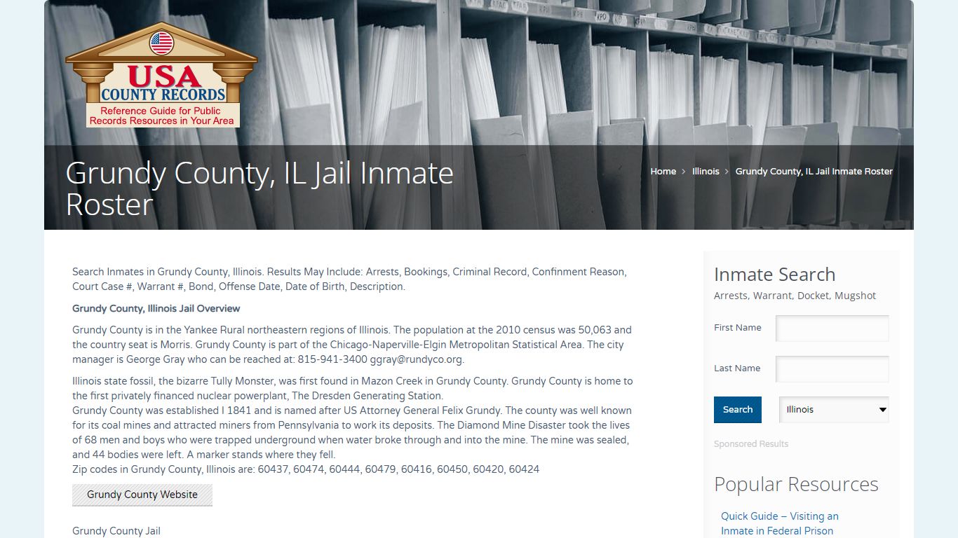 Grundy County, IL Jail Inmate Roster | Name Search